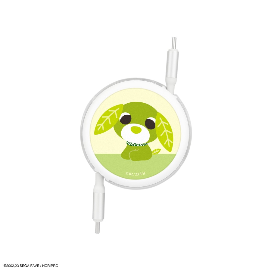 お茶犬 PD60W 対応 USB2.0 リール式 Type-C ケーブル