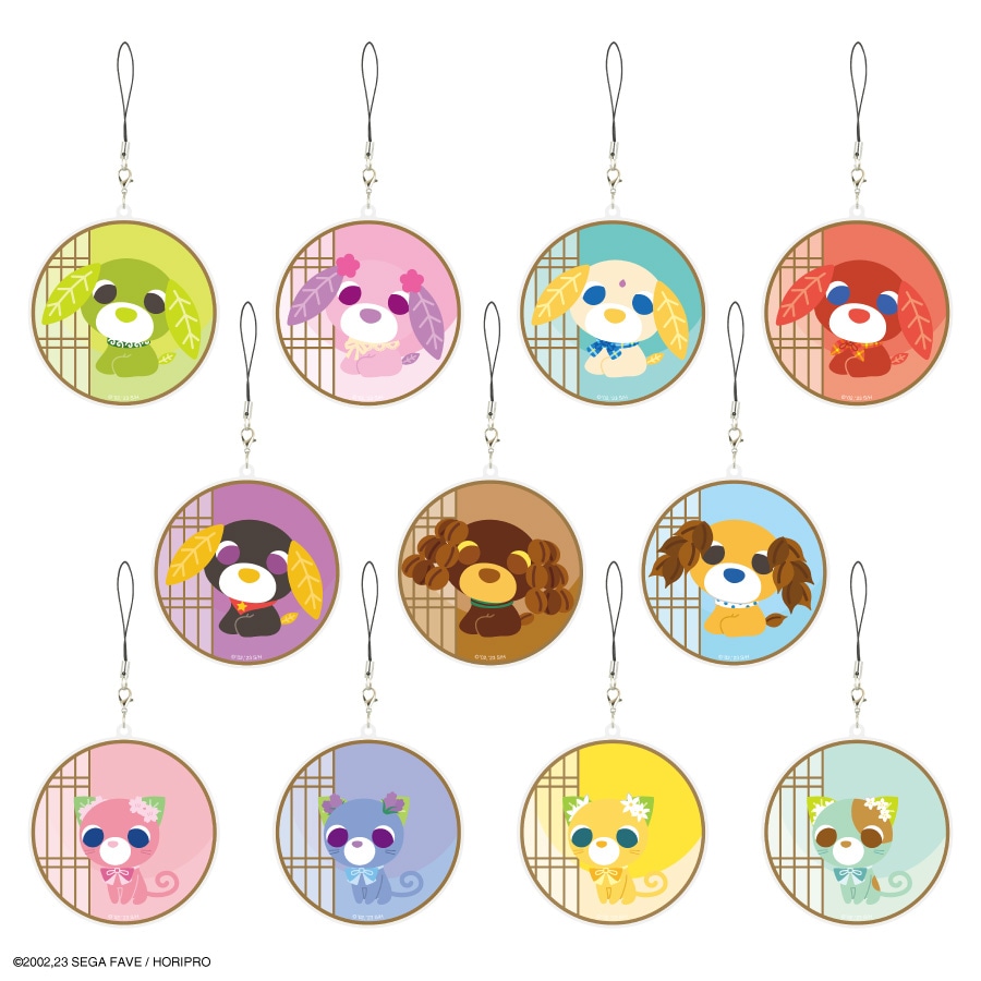 お茶犬 モバイルアクリルストラップ Lサイズ