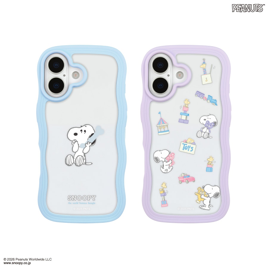 ピーナッツ スヌーピー iPhone17 対応 うねうねフレームケース