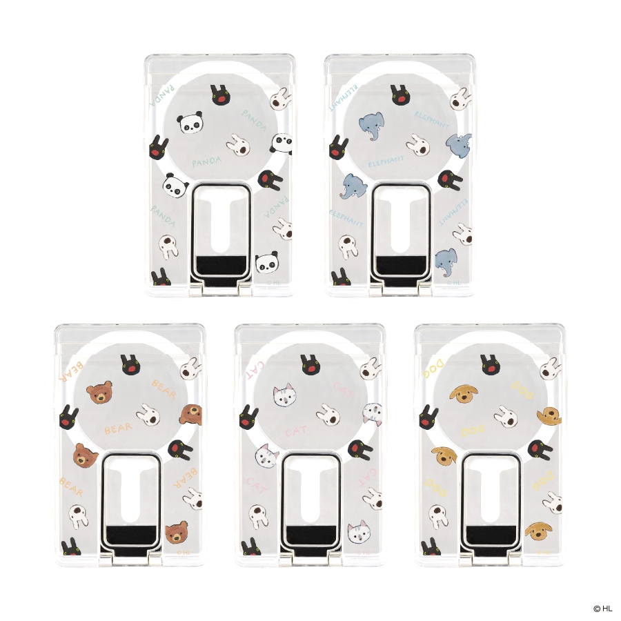 リサとガスパール MagSafe 対応 スタンド付き クリアカードケース