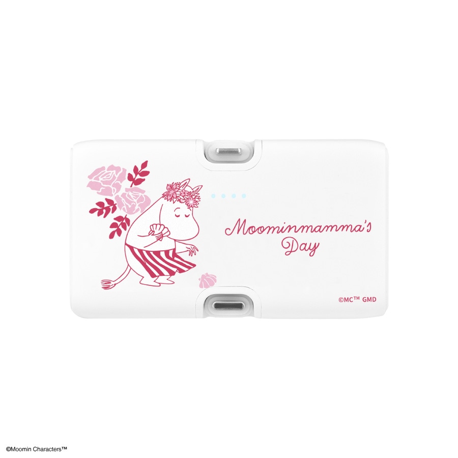 ムーミン【Moominmamma’s Day 2026】 Lightning / Type-C コネクタ付き リチウムイオン充電器 4000mAh