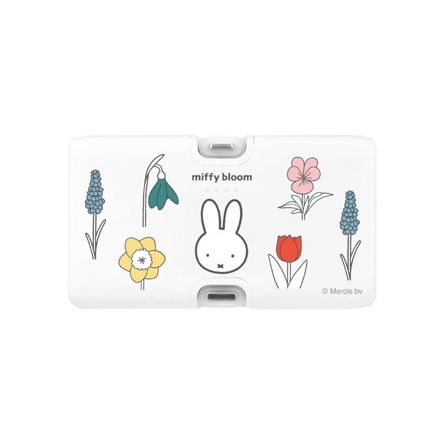 ミッフィー miffy bloom Lightning / Type-C コネクタ付き リチウムイオン充電器 4000mAh