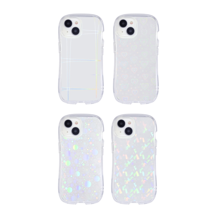 iPhone 15 / 14 / 13 対応 クリスタルクリアケース