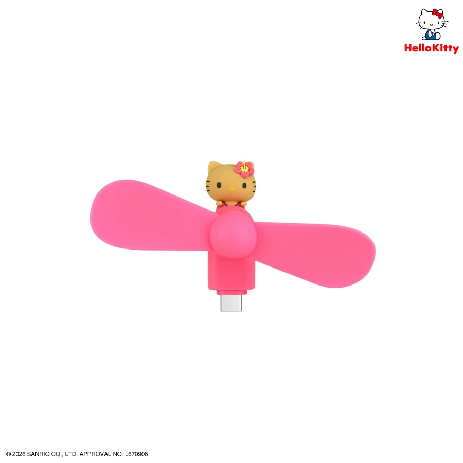 6月下旬発売予定　サンリオキャラクターズ コネクタ付き ミニクールファン （USB Type-C）