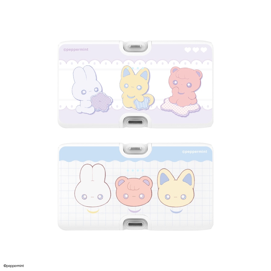 ペパーミント Lightning / Type-C コネクタ付き リチウムイオン充電器 4000mAh