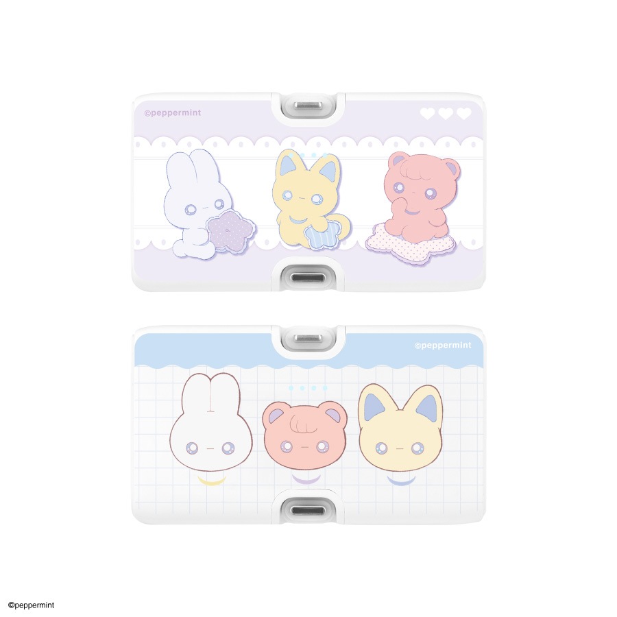 ペパーミント Lightning / Type-C コネクタ付き リチウムイオン充電器 4000mAh