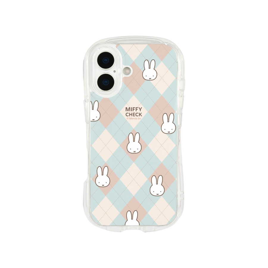 【ほぼ未使用】mini7 フィルム＋純正ケース＋充電器＋ペン 195 ミッフィー MIFFY CHECK iPhone17 対応 クリスタルクリアケース | ま行