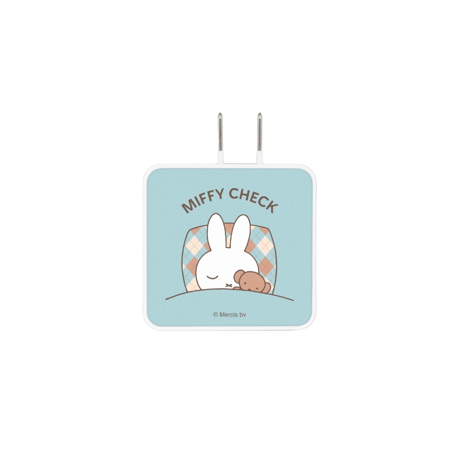 ミッフィー MIFFY CHECK USB Type-C ACアダプタ 