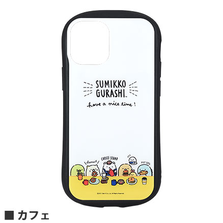 すみっコぐらし iPhone12 mini対応ハイブリッドガラスケース