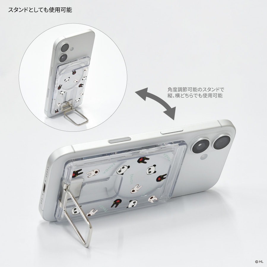 リサとガスパール MagSafe 対応 スタンド付き クリアカードケース