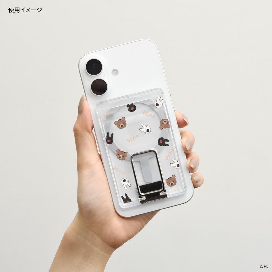 リサとガスパール MagSafe 対応 スタンド付き クリアカードケース