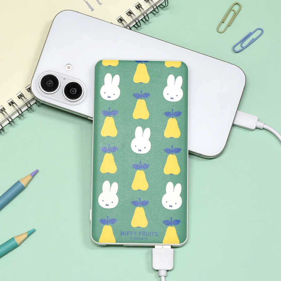 ミッフィー MIFFY FRUITS USB / USB Type-C 4000mAh リチウムイオンポリマー充電器 2.1A