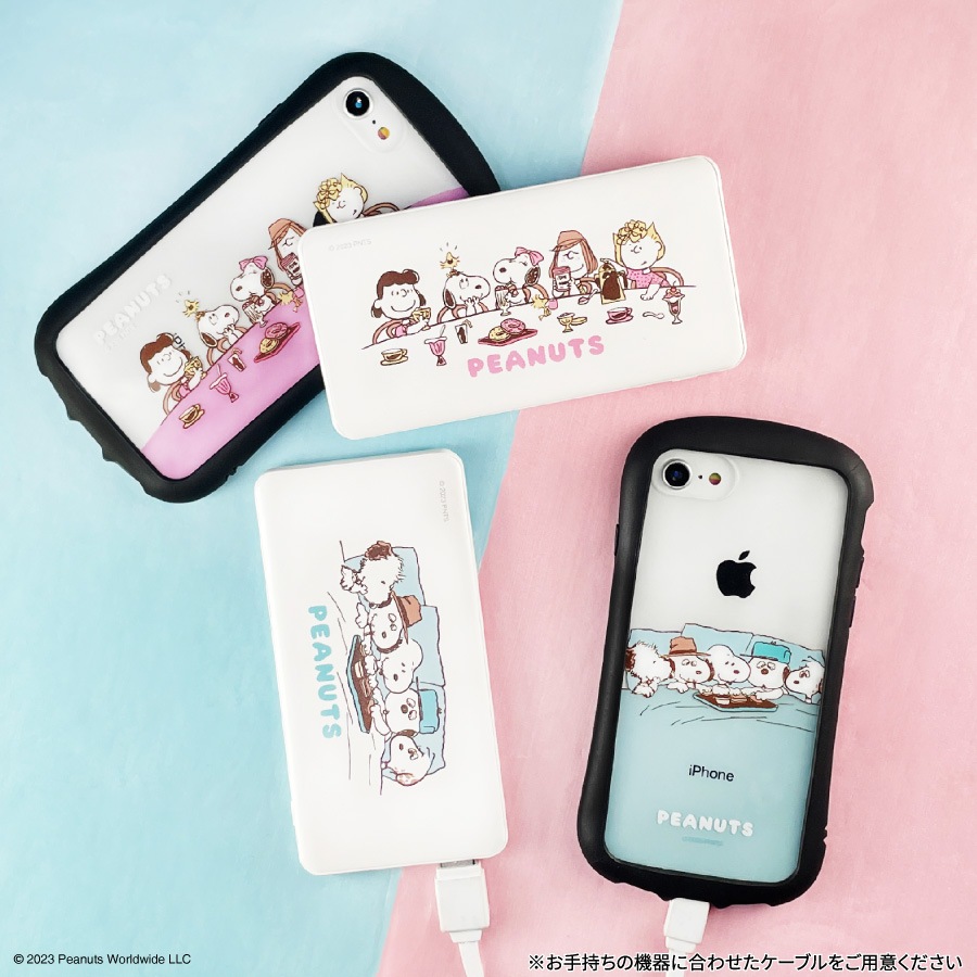 ピーナッツ USB/USB Type-C 4000mAh リチウムイオンポリマー充電器 2.1A