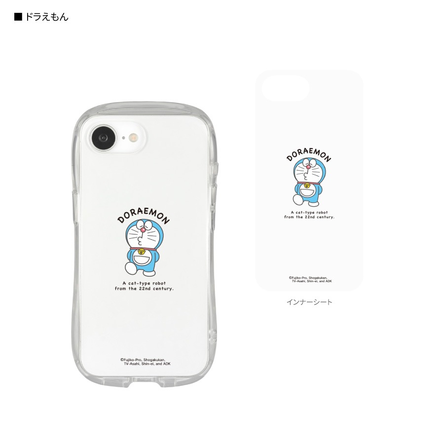 ドラえもん iPhone16e 対応 クリスタルクリアケース