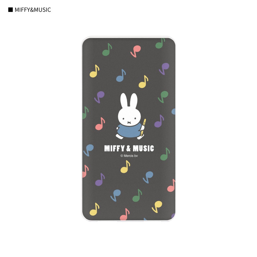 ミッフィー MIFFY＆MUSIC USB / USB Type-C 4000mAh リチウムイオンポリマー充電器 2.1A