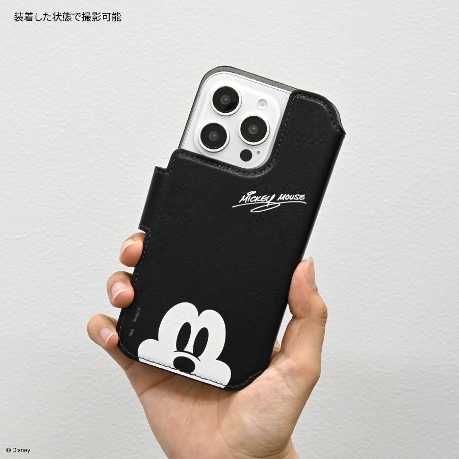 ディズニーキャラクター ／ iPhone専用 MagSafe 対応 手帳型 スマートフォンカバー