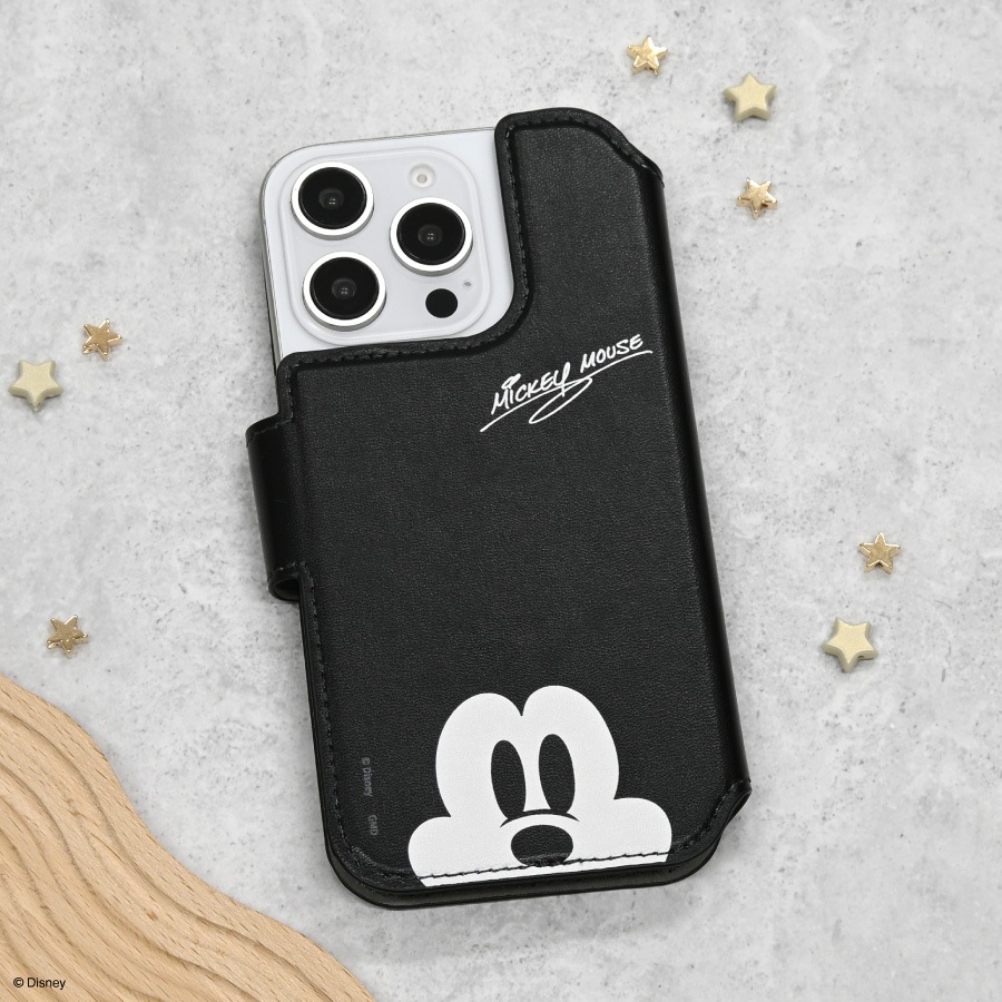 ディズニーキャラクター ／ iPhone専用 MagSafe 対応 手帳型 スマートフォンカバー