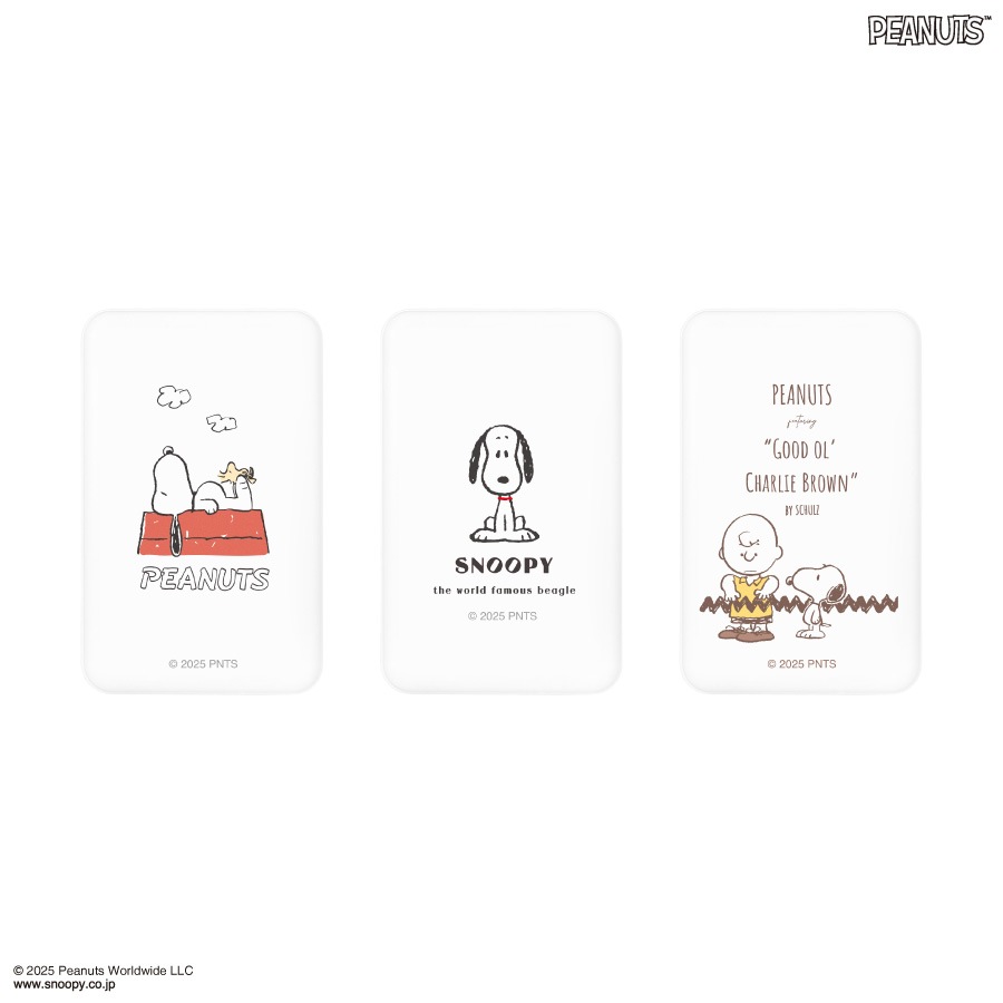 ピーナッツ スヌーピー MagSafe対応 ワイヤレスリチウム充電器 5000mAh