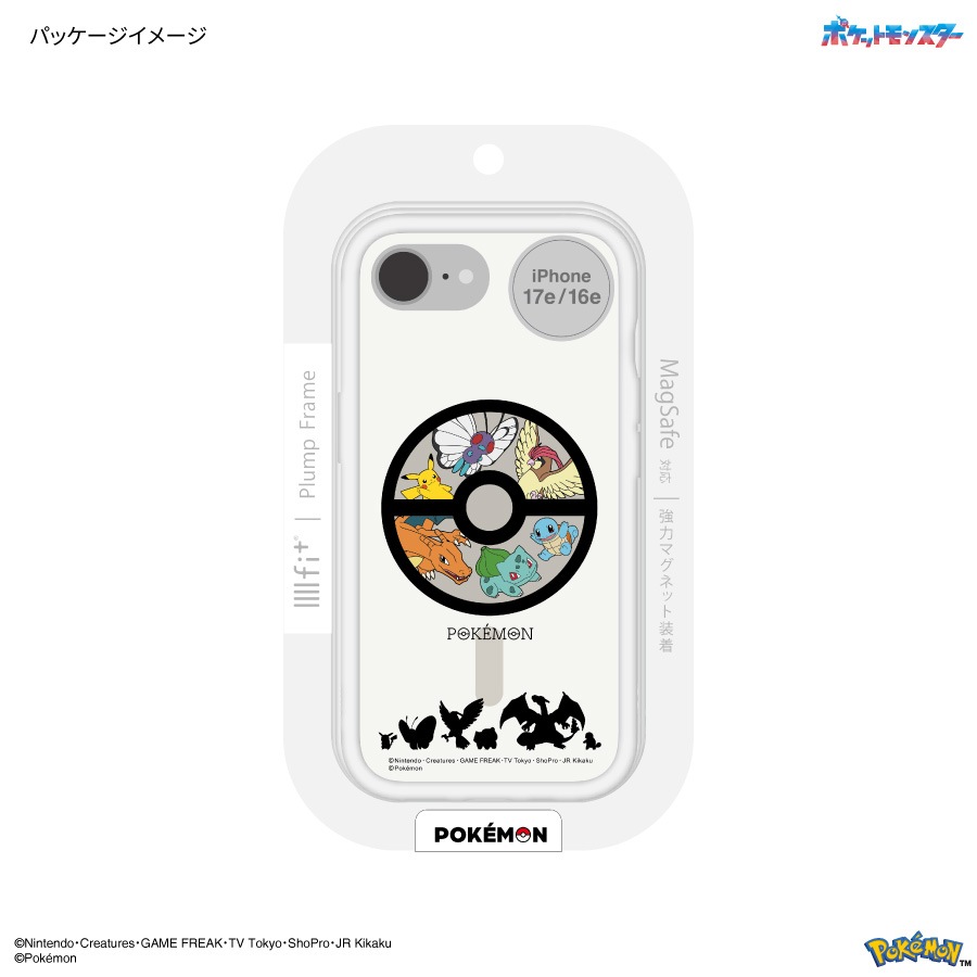 ポケットモンスター IIIIfit プランプフレーム iPhone17e / 16e MagSafe 対応 ケース