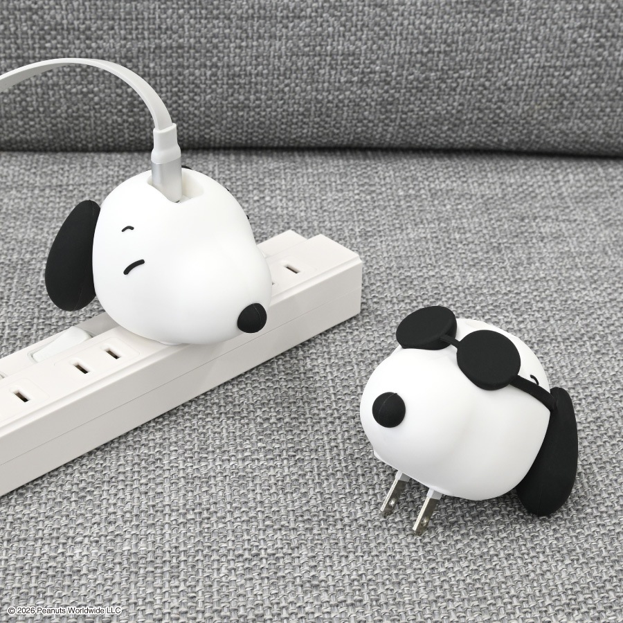 ピーナッツ スヌーピー USB Type-C マスコット ACアダプタ