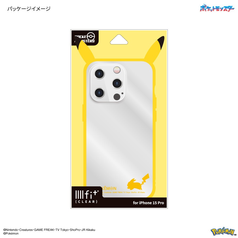 ポケットモンスター フレーム IIIIfit Clear iPhone15 Pro 対応 ケース