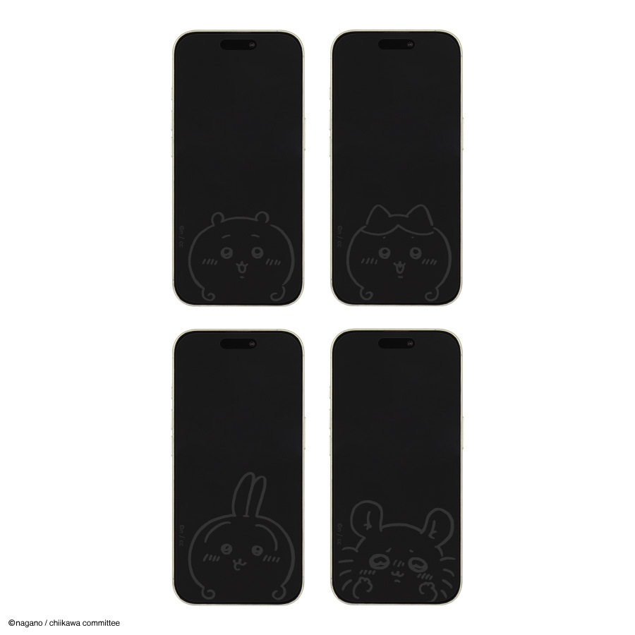 ちいかわ iPhone 16 / 15 / 15 Pro / 14 / 14 Pro / 13 / 13 Pro 対応 ガラススクリーンプロテクター