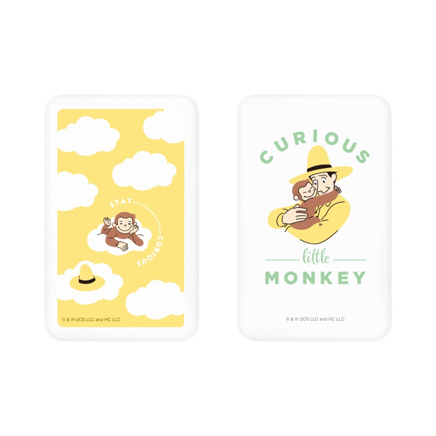 おさるのジョージ MagSafe 対応 ワイヤレスリチウム充電器 5000mAh