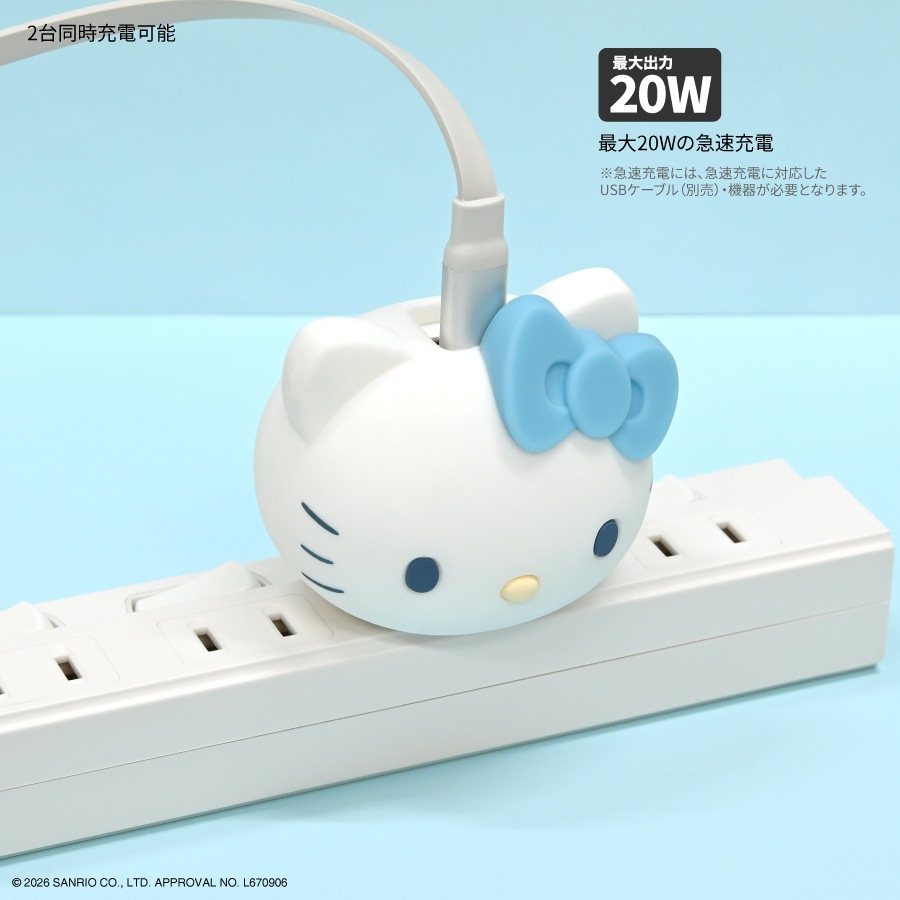 サンリオキャラクターズ USB Type-C マスコット ACアダプタ