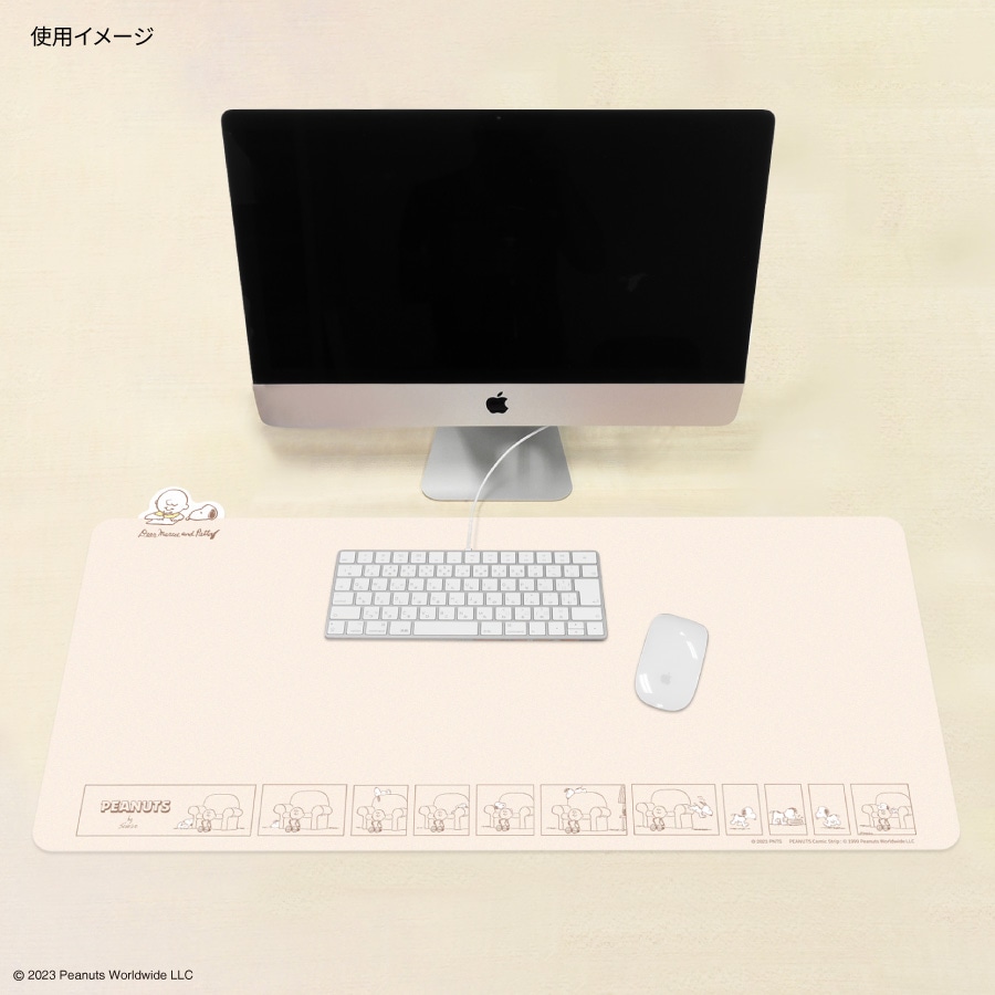 ピーナッツ スヌーピー ダイカットデスクマット Lサイズ