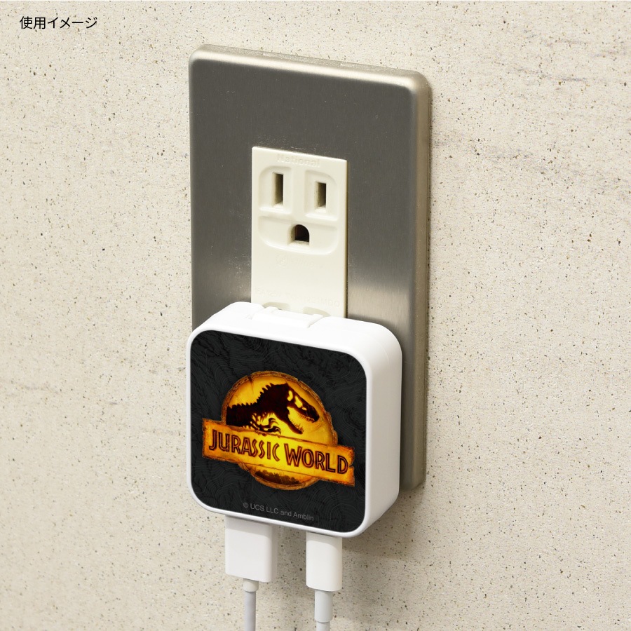 ジュラシック・ワールド USB/USB Type-C ACアダプタ