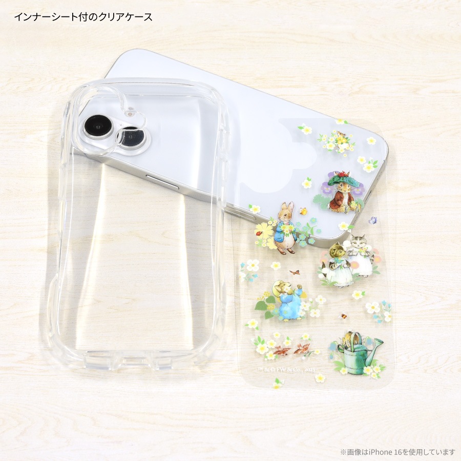 ピーターラビット(TM) iPhone16 Pro 対応 クリスタルクリアケース