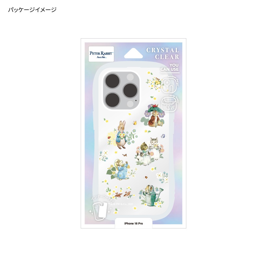 ピーターラビット(TM) iPhone16 Pro 対応 クリスタルクリアケース