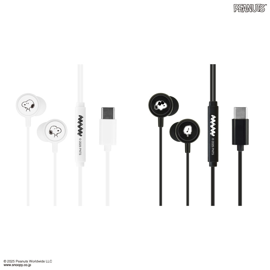 ピーナッツ スヌーピー リモコンマイク付き USB Type-C ステレオ