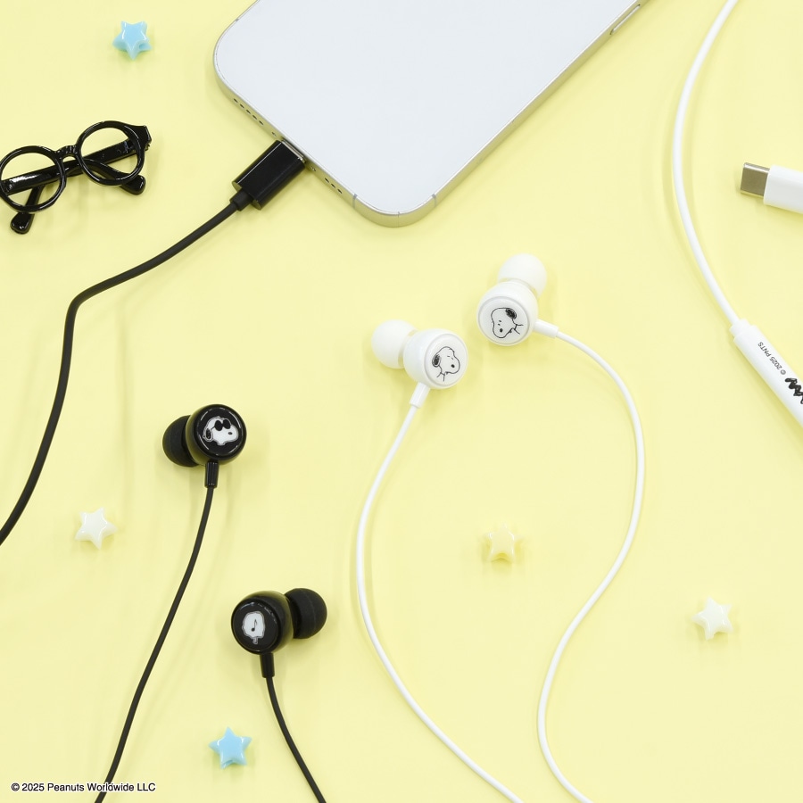 ピーナッツ スヌーピー リモコンマイク付き USB Type-C ステレオ