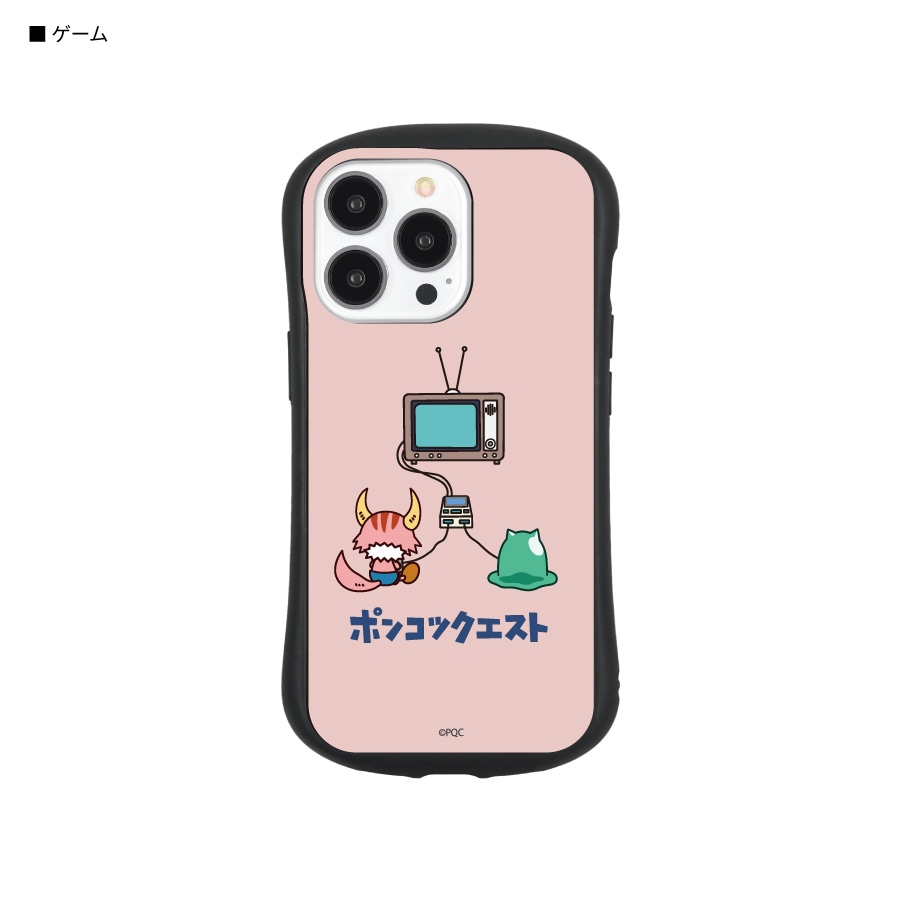 ポンコツクエスト iPhone13 Pro対応 ハイブリッドガラスケース
