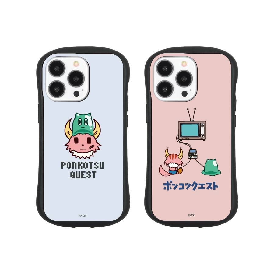 ポンコツクエスト iPhone13 Pro対応 ハイブリッドガラスケース