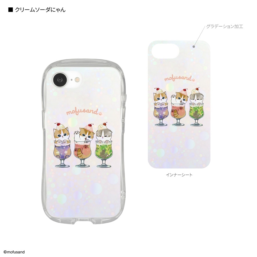 mofusand iPhone16e 対応 クリスタルクリアケース