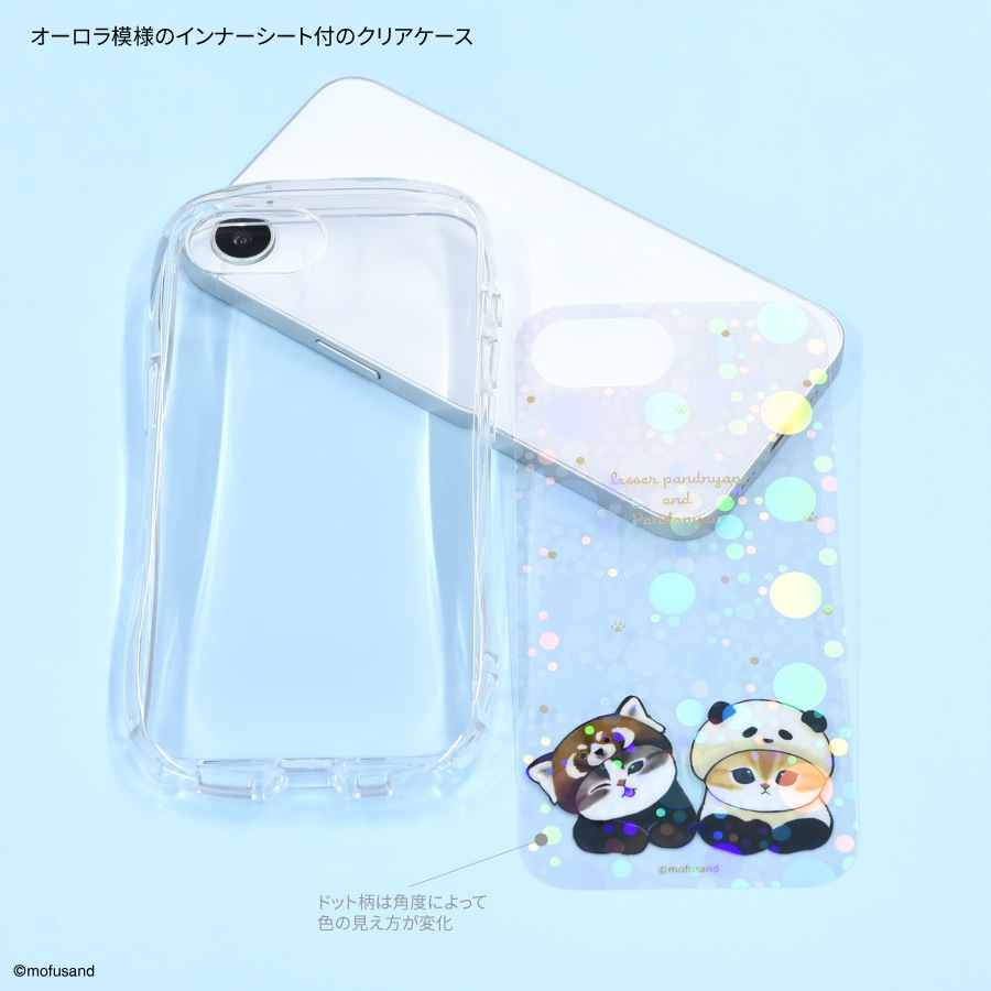 mofusand iPhone16e 対応 クリスタルクリアケース
