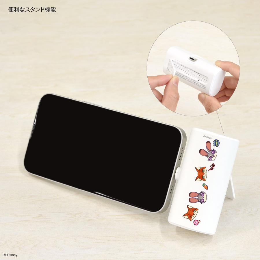 ディズニーキャラクター ／ USB Type-C コネクタ付き リチウムイオン充電器 4000mAh
