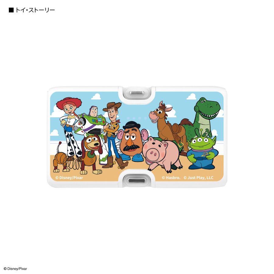 ディズニーキャラクター、ピクサーキャラクター ／ Lightning / Type-C コネクタ付き リチウムイオン充電器 4000mAh