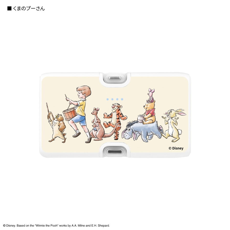 ディズニーキャラクター、ピクサーキャラクター ／ Lightning / Type-C コネクタ付き リチウムイオン充電器 4000mAh