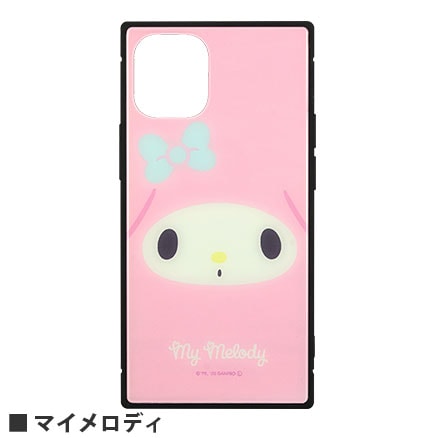 サンリオキャラクターズ iPhone12 mini対応 スクエアガラス