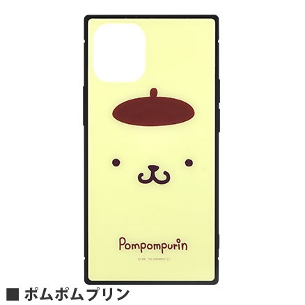 サンリオキャラクターズ iPhone12 mini対応 スクエアガラスケース