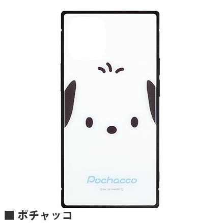 サンリオキャラクターズ iPhone12 mini対応 スクエアガラスケース