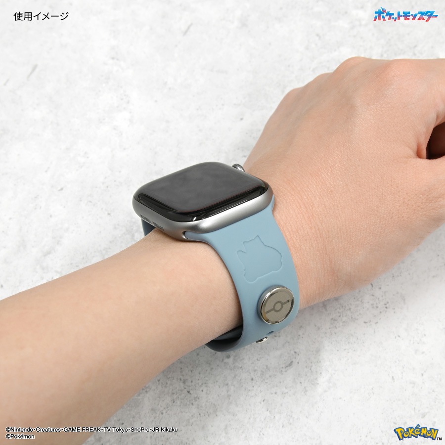 4月下旬発売予定　ポケットモンスター Apple Watch 42 / 41 / 40 / 38mm 対応 チャーム付きシリコンバンド