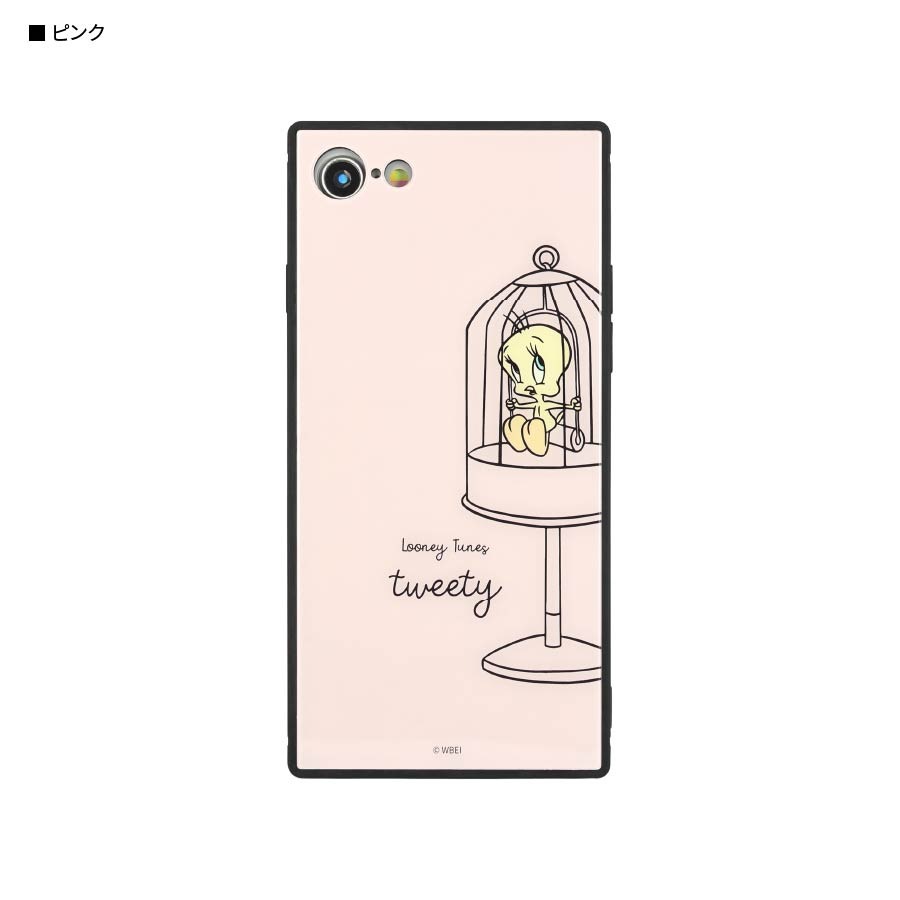 ルーニー・テューンズ iPhoneSE(第2世代)/8/7対応 スクエアガラスケース