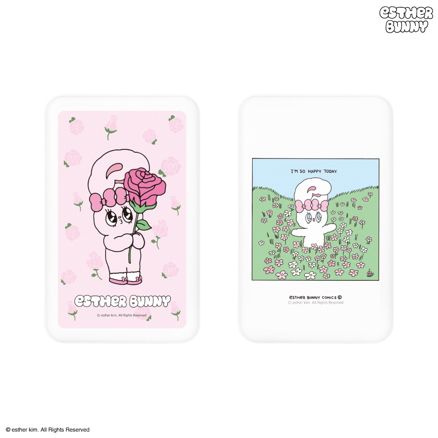 Esther Bunny MagSafe対応 ワイヤレスリチウム充電器 5000mAh