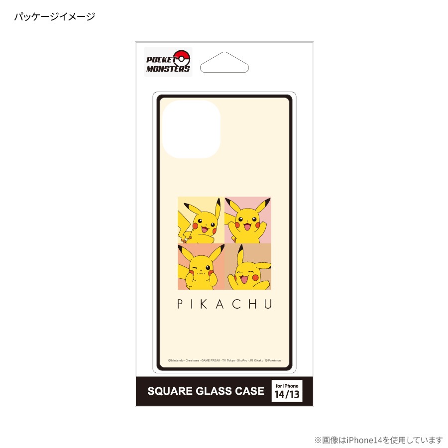 ポケットモンスター iPhone14 Pro 対応 スクエアガラスケース