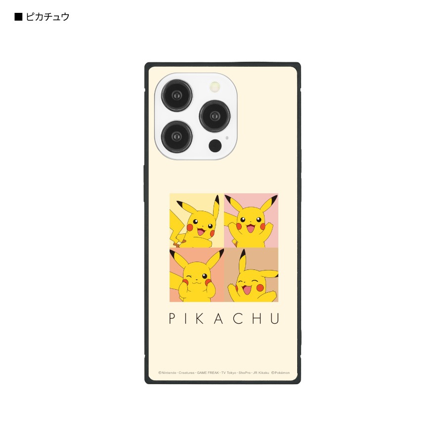 ポケットモンスター iPhone14 Pro 対応 スクエアガラスケース