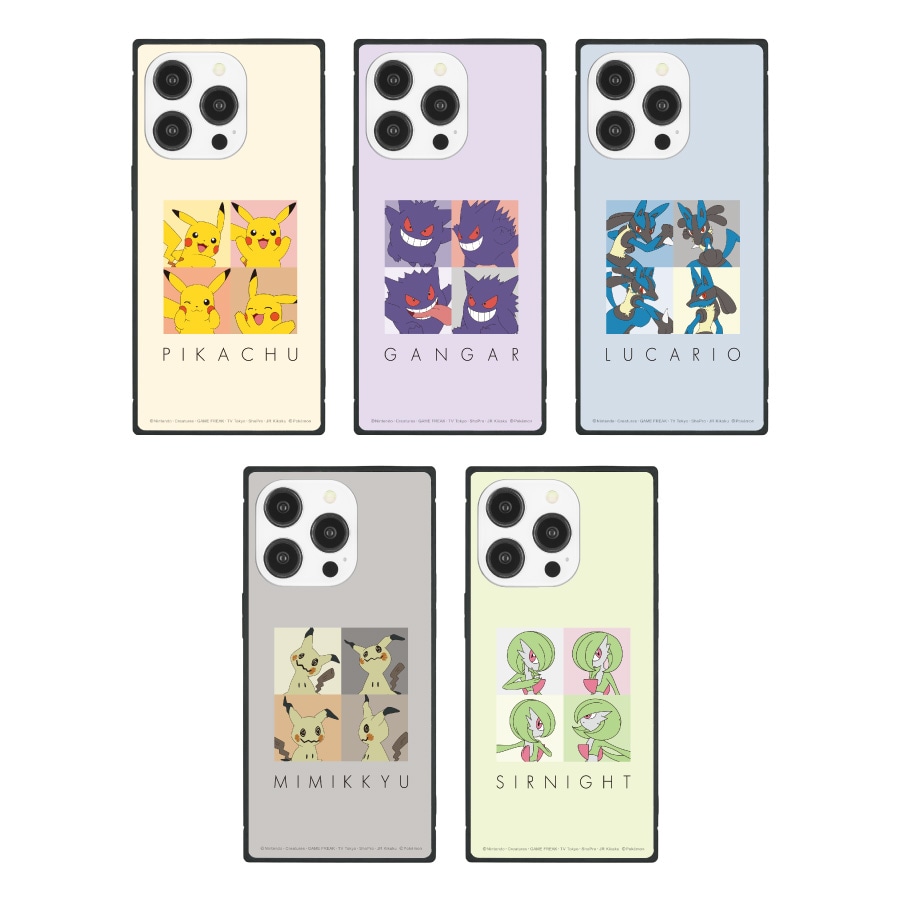 ポケットモンスター iPhone14 Pro 対応 スクエアガラスケース
